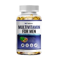 Wellness Men's Multvitamin Multivitamin Supplement Magnesium Calcium For Men Energy Brain And Heart 
