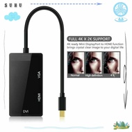 SUHUHD DP to HDMI/DVI/VGA Converter, Mini Display Port 3 in 1 Converter, High Quality Adapters For Computer 1080P Adapter Cable Suitable For 4k Laptops And Desktops