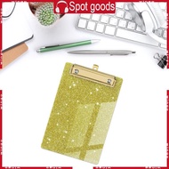 WIN Acrylic Office Clipboard Glitter File Clipboard Writing Tablet 4x6Inch Clipboard