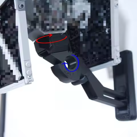 DIY Building Block Wall Display Bracket Wall Mount Holder for LEGO 75300 TIE Fighter Imperial Star W