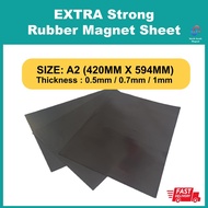 A2 Flexible Rubber Magnet Sheet 0.5MM 0.7MM 1MM (T) Fridge Magnet (Available in A2 / A3 / A4 / A5 / 