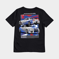 Cas F169 KARIMAKE Unisex Children's Distro T-Shirt with NISSAN SKYLINE R34 2 FAST 2 FURIOUS Brian V2