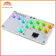 Arcade Joystick 12Keys All-Button Mini Fighting Game Arcade Stick Arcade Fightstick Stickless Arcade