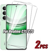 2ชิ้นกระจกนิรภัยสำหรับ Realme C71แก้วป้องกันสำหรับ Realme C73 C 73 RealmeC71 6.67นิ้วปกป้องหน้าจอฟิล