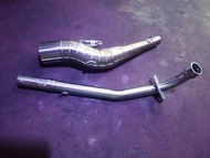 BIG ELBOW 51MM/DOLO KABITAN CANISTER SA OPEN PIPE STAINLESS WAVE 100/SMASH 110 115