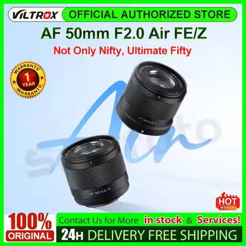 Viltrox AF 50mm F2.0 Air FE/Z Full Frame Lens Auto Focus Prime Cameras Lens For Sony FE Nikon Z Moun
