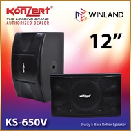 Konzert by Winland KS-650V Karaoke Speaker System 12" 2-way 5 Speaker Bass Reflex Speaker-650W Konzert Speaker (2)pieces