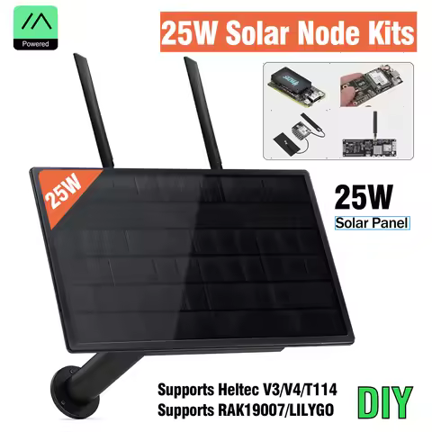 Diy 25W MPPT Solar LoRa Node Install Battery Meshtastic 868 915Mhz Heltec V3 V4 NRF52480 RAK4630 LIL