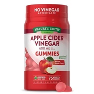 Natures Truth Apple Cider Vinegar Natural Apple 600 mg. 75 Vegan Gummies
