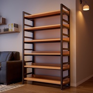 Bookshelf Shelf Floor-standing Household Integrated Wall-supporting Living Room Shelf Display Shelf 