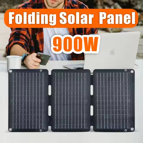 900W Solar Folding Panel Portable USB PC Tablet Solar Charger Outdoor Power Business for Trip Hiking