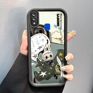 HIJAU VIVO Y95 Y93 Y93s Y91 Y91i Case HP Softcase Silicone Cute Alien Character Airplane Army Green 