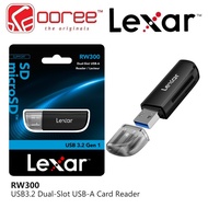 LEXAR RW300 DUAL SLOT CARD READER WITH USB 3.0 GEN 1 SUPPORTS CARDS UP TO 1TB TF SD CARD READER - LRW300U-BNBNG