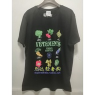 VETEMENTS VETEMENTS Men's and Women's Vegetable Print Round Neck Short Sleeve T-Shirt Couple