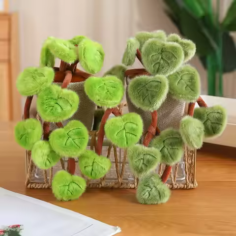 18CM Simulated Pothos Plush Potted Plant Stuffed Toys For Home Decoration Gifts