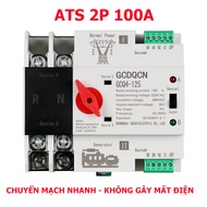 Cầu dao đảo chiều tự động không gây mất điện ATS 2P 100A bộ chuyển nguồn ATS cb đảo chiều bộ chuyển