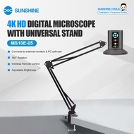 SUNSHINE MS10E-05 4K HD Digital Microscope with Universal Stand Wireless Remote Control Microscope f
