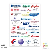 Duct tape for luggage Airline logo luggage stickers personalized laptop trolley suitcase stickers wa