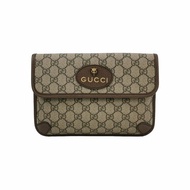 Gucci Neo Vintage牛皮GG老花虎頭Logo皮標腰 包胸包