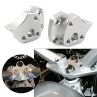2Pcs CNC Motorbike Handlebar Riser Spacers w/ Bolts Silver For Yamaha FJR1300 FJR 1300 2001 2002 200