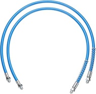 HARFINGTON 2Pcs Grease Gun Hose 31.5" 10000 PSI Spring Flex High Pressure Quick Release Grease Repla