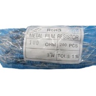 Direct Insertion Resistor Color Ring Resistor Metal Film Resistor3W 1% 0.36R-0.91R 1Bag200个35Origina