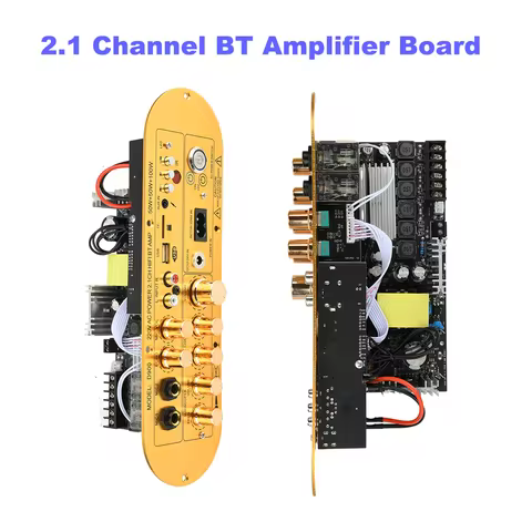 Multi-Input 2.1 Channel Amplifier Board, D900 with Bluetooth 5.0, DC12-24V/AC110-220V, for DIY Speak