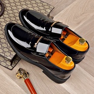 Premium Men's Patent Leather Point Toe Shoes For Business and Casual style Formal Shoes V3CP