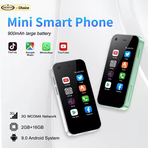 SERVO KING5000 Super Mini Smartphone 3G Android System 2 SIM Standby WhatsAPP WiFi Hotspot 2.5" Scre