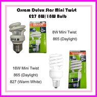 OSRAM DULUX E27 8W/865 18W/827 18W/865 SPIRAL BULB (WARM WHITE/DAYLIGHT)