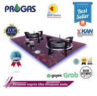 KOMPOR KACA TANAM PROGAS 2 TUNGKU PG 569 - MURAH