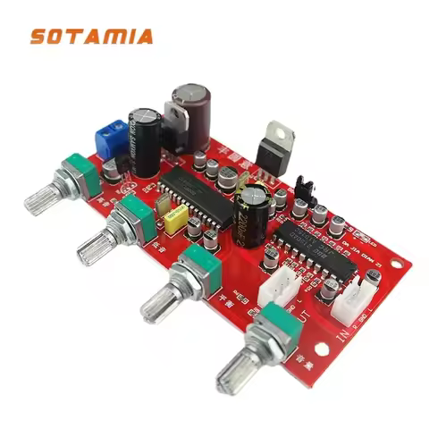 SOTAMIA Amplifier Preamp Tone Board UPC1892 JRC2150 Home Theater Treble Bass Balance Volume Control 