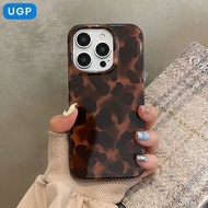 เคสโทรศัพท์แบบบางเฉียบระบายความร้อนสำหรับ Apple 17promax UGP Amber Leopard Print Vintage Style Prote