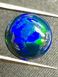 โอปอลสีน้ำเงิน 2.35cs ทรงกลม 10.5มม. พลอยธรรมชาติ 100% พลอยธรรมชาติ 100% Blue opal 2.35cs 10.5mm ro