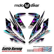 SATRIA F150 STRIPING MOTIF 16 / MOTOSTICKER / ECSTAR / SATRIA FU BARONGA 2012 / STICKER / STICKER