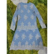 Baju Kurung Lace Soft Net Mint Blue Baju Tunang Baju Nikah Baju Pengantin Wedding Bridal