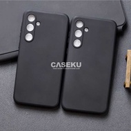 Samsung S24 Samsung S24 FE Samsung S24 Plus Samsung S24 Ultra Softcase Macaron Square Black / Case S