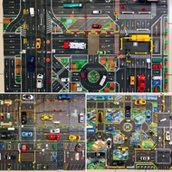 Brand Brand New Ready Stock Traffic Landscape Big Game Mat Toy Car Game Mat Car Street Game Mat Imag