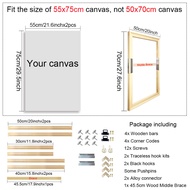 30x40 50x70 70x100cm Canvas Frame Wooden Frames Wooden Photo Oil Painting Canvas Diamond Painting Fr