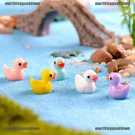 1pcs maket miniatur pajangan boneka resin bebek duck dekorasi taman mungil