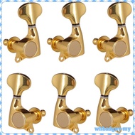 [WhbadguyMY] 3R3L Golden Tuning Peg Tuner For Steel String Electric Acoustic Folk Guitar Golden 3R3L