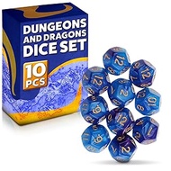 Jili Online 10pcs 12 Sided Dice D12 Polyhedral Dice for Dungeons and Dragons Roley Playing Games Dic