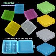ZHUANPH 18650 Battery Box, 4 AA AA Plastic Battery ,  Coloful Anti-slip Battery Holder Storage 18350