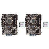 【LB0P】-2X B75 BTC Mining Motherboard+G530 CPU LGA1155 8XPCIE USB Adapter Support 2XDDR3 MSATA B75 USB BTC Miner Motherboard