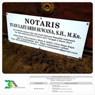 Plang nama notaris uk 100x40 cm papan nama akrilik kantor notaris PPAT