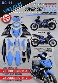 Coverset Y15 zr V2 Velozi Exciter RC Red Grey Merah siap sticker tanam