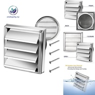 Exterior Wall Vent Hood Stainless Steel Air Vent Grille Cover Wall Duct Ventilation Grill Outlet Air
