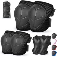 Kids/Youth Knee Pads and Elbow Pads Set with Wrist Guard 3 in 1 Kids Protective Gear Set for Kids 3-