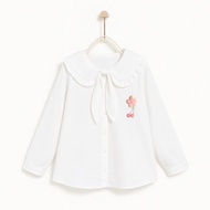 KEMEJA Plain White Girls' Shirt Tops Ages 9 Years 10 Years 11 Years 12 Years 13 Years 14 Years