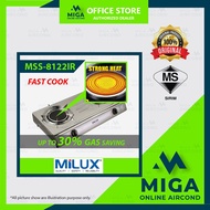 Milux / Khind Dapur Masak Dapur Gas Stove Double Burner Infrared Gas Cooker MSS-8122 IR